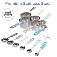 Load image into Gallery viewer, 22-Piece Stainless Steel Measuring Cups and Spoons Set in Farmhouse
