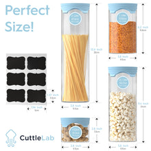 Load image into Gallery viewer, 5-Piece Airtight Glass Storage Canisters in Sky