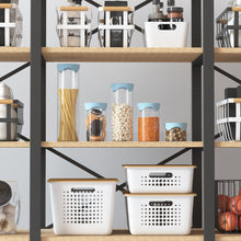 Load image into Gallery viewer, 5-Piece Airtight Glass Storage Canisters in Sky