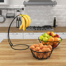 Load image into Gallery viewer, 2-Tier Fruit Basket and Banana Hanger