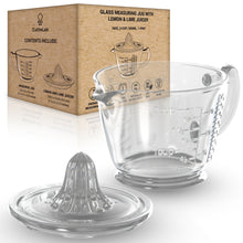 Load image into Gallery viewer, 2-Cup Glass Measuring with Lemon and Lime Juicer