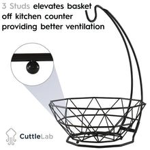 Load image into Gallery viewer, 1-Tier Fruit Basket with Banana Hanger