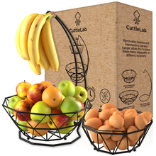 Load image into Gallery viewer, 2-Tier Fruit Basket and Banana Hanger