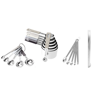 22-Piece Stainless Steel Measuring Cups and Spoons Set in Charcoal