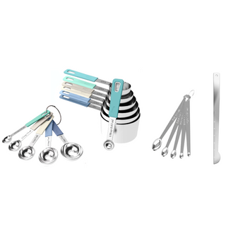 22-Piece Stainless Steel Measuring Cups and Spoons Set in Farmhouse