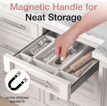 Load image into Gallery viewer, Magnetic Measuring Spoons Set - Stainless Steel, Double Ended, Stackable &amp; Nested Design for Dry and Liquid Ingredients, Ideal for Spice Jars, 9-Piece Set with Leveler (Country Chic)