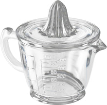 Load image into Gallery viewer, Glass 2-Cup Juicer (Clear) - Lemon and Lime Manual Squeezer, Citrus Reamer