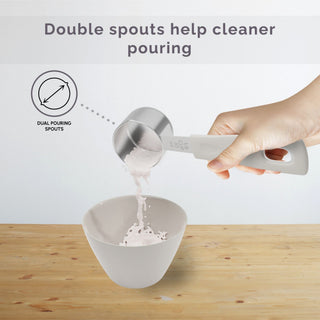 14-Piece Measuring Stainless Steel Cups and Spoons in Charcoal