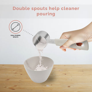 14-Piece Measuring Stainless Steel Cups and Spoons in Country Chic